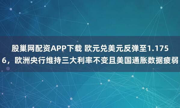 股巢网配资APP下载 欧元兑美元反弹至1.1756，欧洲央行维持三大利率不变且美国通胀数据疲弱