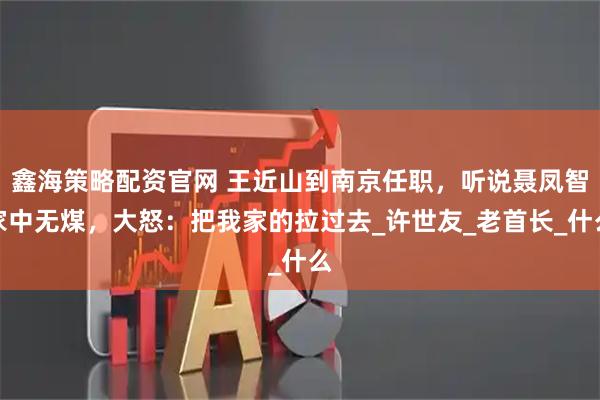 鑫海策略配资官网 王近山到南京任职，听说聂凤智家中无煤，大怒：把我家的拉过去_许世友_老首长_什么